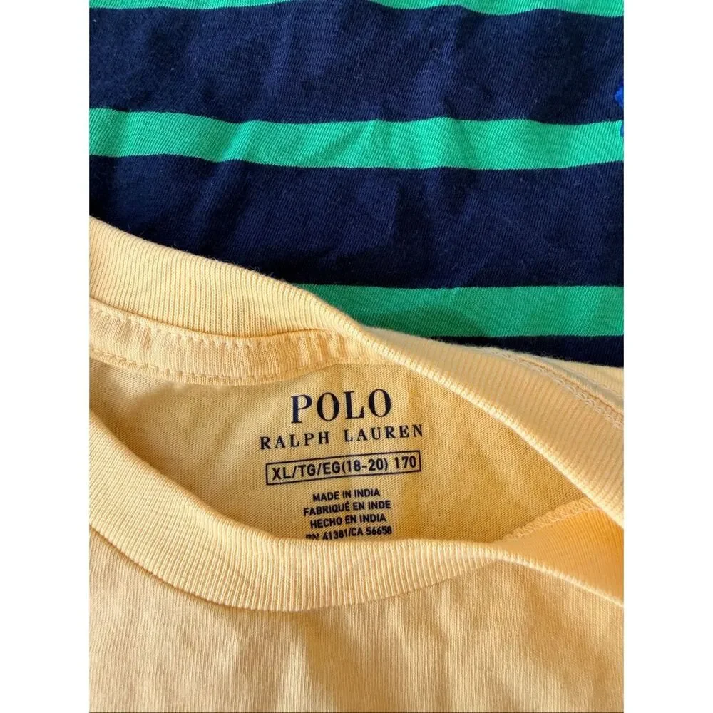 ~POLO Ralph LAUREN~Lot of 2~LOGO~‎ Size XL(18-20)